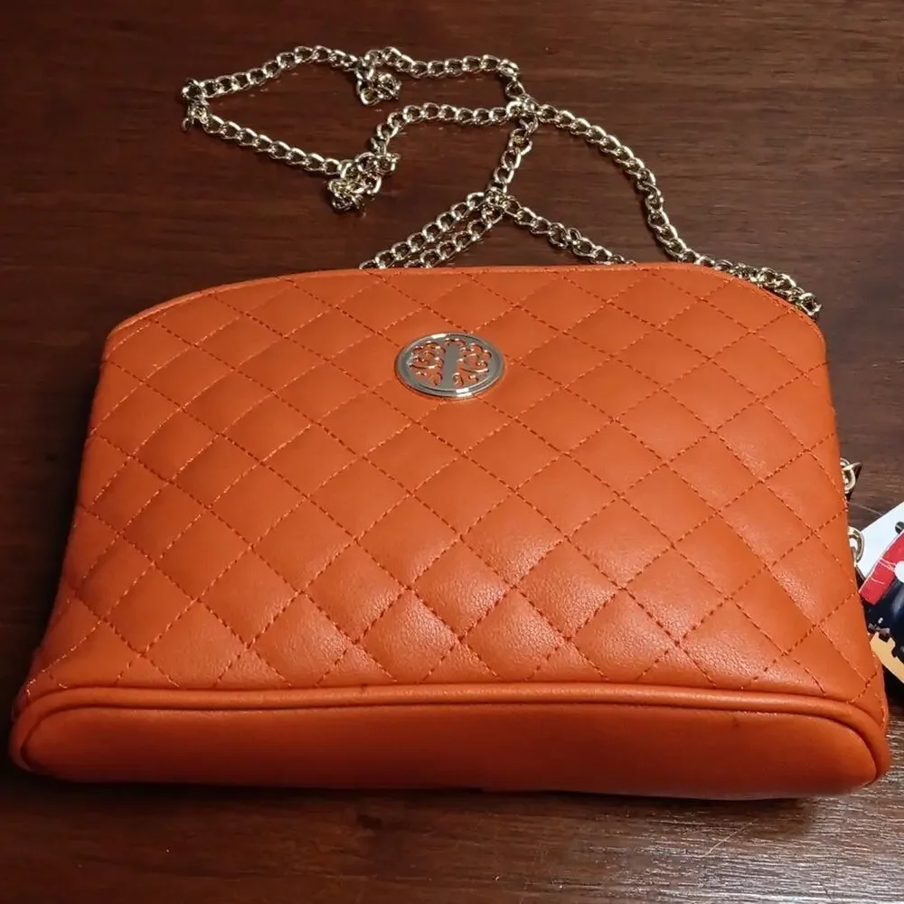 Orange Vegan Purse 9x6 - Picture 1 of 8
